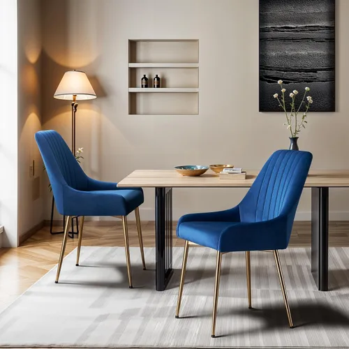 Miniatura 4 de Sillas de comedor de terciopelo, sillas de terciopelo, silla de cocina, silla de comedor, sillas de comedor, silla de comedor, con patas de metal