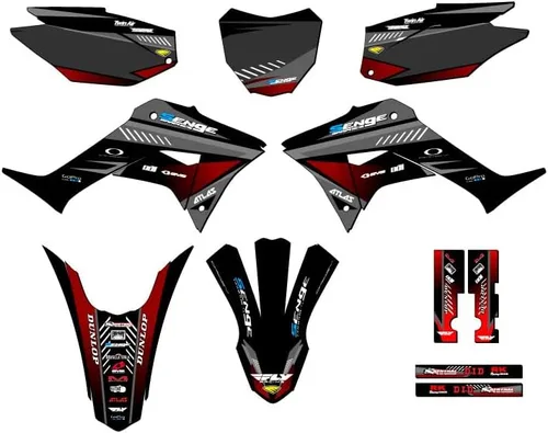 Miniatura 13 de Kit de base gráfica CRF 250 F Surge Black Senge 2019-2025 compatible con Honda