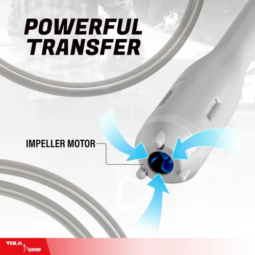 Miniatura 5 de Bomba TERA PUMP TREP01-T de transferencia de líquido, de combustible, multiusos, de baterías, con control de flujo de parada rápida.