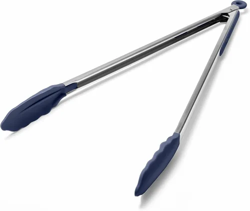 Miniatura 19 de Doosu Pinzas de cocina para cocinar: juego de pinzas para alimentos resistentes al calor de 600 °F con puntas de silicona antiarañazos, pinza