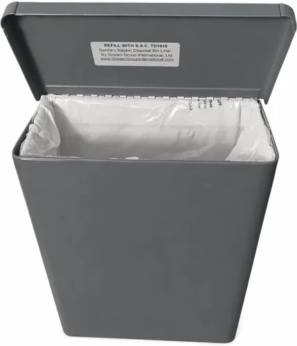 Miniatura 8 de S.A.C. SOCIALLY ACCEPTABLE CONTAINMENT Receptáculo para Servilletas Sanitarias, Montaje en Superficie, Acero, Medidas: 7 ½ " w x 9 3/4" H x 4" D