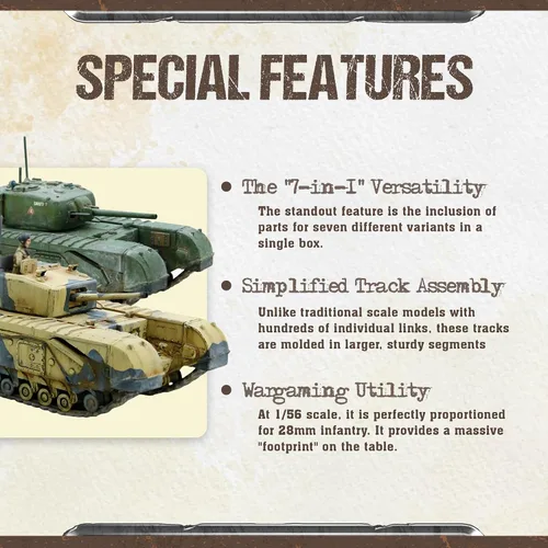 Miniatura 2 de Wargames Delivered - Warlord Games Bolt Action Tank War - British Churchill Tank, Miniaturas de la Segunda Guerra Mundial, figuras de acción