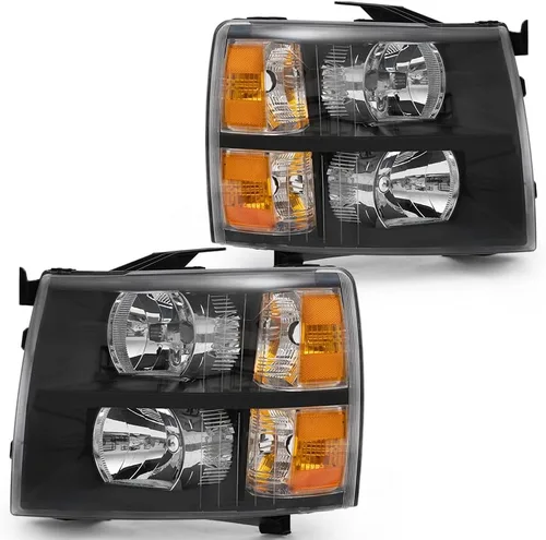 Miniatura 16 de PIT66 Conjunto de faros laterales izquierdos, compatible con Chevy Silverado 1500 2007-2013, Silverado 2500 3500 2007-2014 y HD Lente transparente