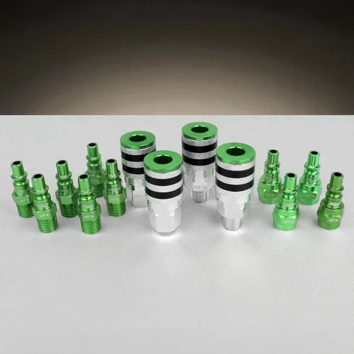 Miniatura 4 de Colorfit by Milton Kit de acoplador y enchufe (estilo A) con parachoques de goma, accesorios de manguera de conexión rápida NPT de 1/4 pulgadas