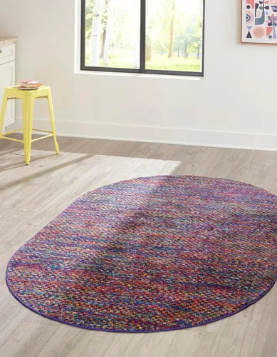 Miniatura 9 de Unique Loom Calypso Collection - Alfombra rectangular de 2 x 3 pies, color azul y multicolor