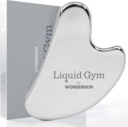 Miniatura 9 de Wonderskin Rodillo facial líquido para gimnasio, masajeador facial de acero inoxidable para ojos hinchados y ojeras, herramienta para esculpir