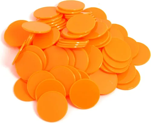 Miniatura 5 de Smartdealspro 100 unidades de 1.260 in/1.26 pulgadas de plástico opaco de aprendizaje de discos, mini fichas de juego de fichas de póquer con caja