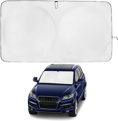 Miniatura 50 de Kinder Fluff Parasol para parabrisas Protección solar reflectante patentada para automóvil, certificado 99% de bloqueo UVR, interior fresco