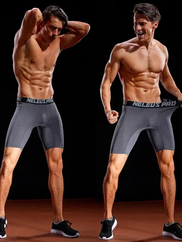Miniatura 11 de NELEUS Paquete de 3 pantalones cortos de compresión para hombre