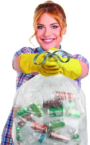Miniatura 4 de Aluf Plastics - Bolsas de basura transparentes con cordón ajustable, capacidad de 39 galones, grosor de 1.0 mil, 33 x 40 pulgadas, paquete de 70