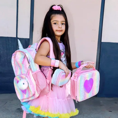 Miniatura 6 de Mibasies - Mochila de unicornio para niñas con diseño de arcoiris