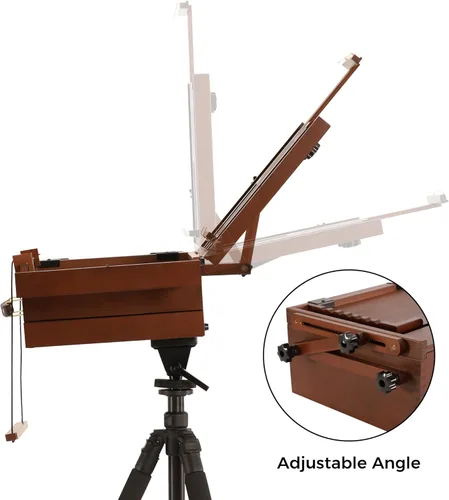 Miniatura 6 de VISWIN Caballete portátil Plein Air, caja de artista con trípode de aluminio y 2 bolsas de transporte de nylon, caballete de mesa y piso francés