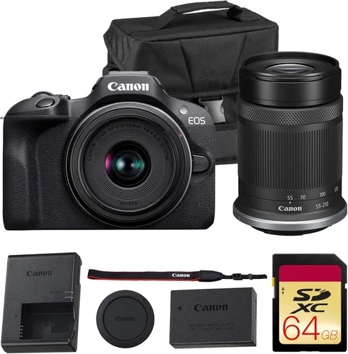 Miniatura 13 de Cámara Canon EOS R100 sin espejo con lente RF-S 18-45mm f/4.5-6.3 IS STM Sensor CMOS APS-C de 24.1MP, Autoenfoque Dual Pixel, Vídeo Full HD