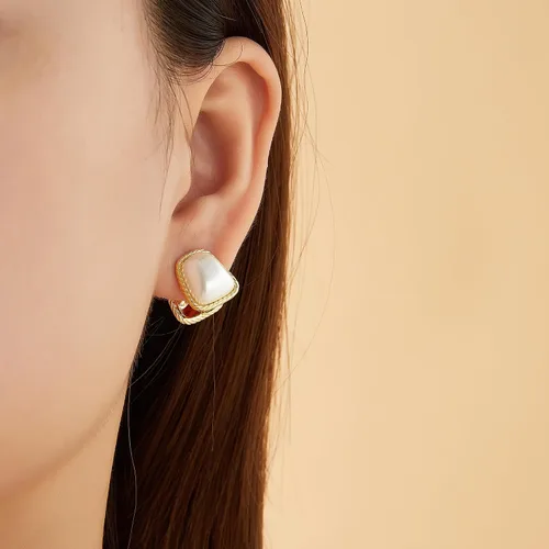Miniatura 2 de Aretes de perlas para mujer, aretes redondos de perlas de imitación blancas, hipoalergénicos, regalos de joyería para mujer