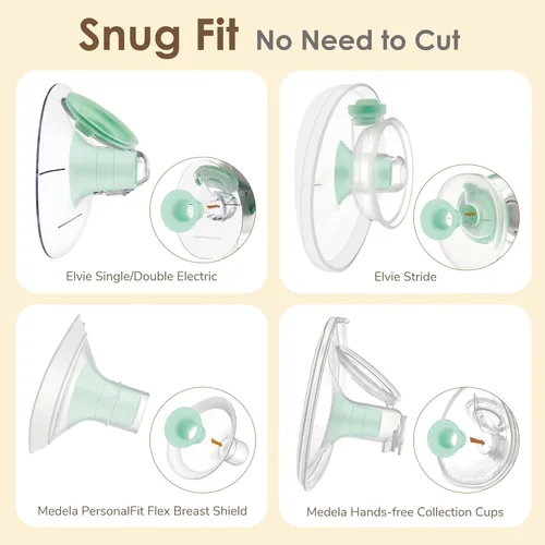 Miniatura 6 de Maymom Inserto de brida de 0.512 in compatible con Medela PersonalFit 0.945 in Flex, Elvie Single/Double Electric, Elvie Stride 0.945 in Wearable