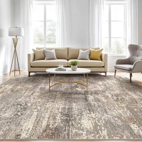 Miniatura 96 de Alfombra de pasillo lavable para cocina: 3 x 10 pies, antideslizante, abstracto, suave, moderno, resistente a las manchas, para interiores, piso