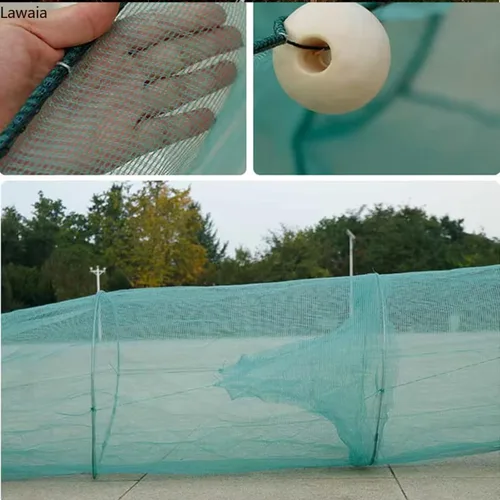 Miniatura 4 de Lawaia Redes de camarones para trampa de peces de camarón, trampa portátil de cangrejos plegable, red de pesca de pececillos, red de arrastre