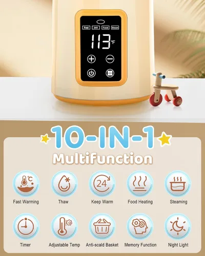 Miniatura 5 de Calentador de biberones, calentamiento más rápido para todos los biberones con control preciso de temperatura, tecnología de baño de agua y apagado