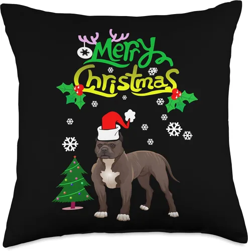 Miniatura 4 de Santa Pit Bull Dog Ugly Merry Christmas Funny Holiday Xmas Throw Pillow