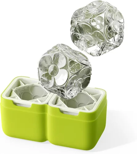 Miniatura 14 de ZOKU Juego de 2 moldes de silicona para esferas de hielo, apilables de 2.5 pulgadas, mantiene las bebidas más frías durante más tiempo con menos