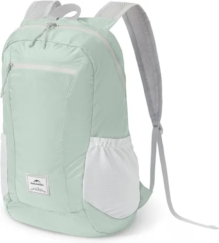 Miniatura 11 de Naturehike Mochila de senderismo ligera de 18 litros, mochila plegable impermeable para acampar, ultraligera para viajes, avión, adultos Verde Pino