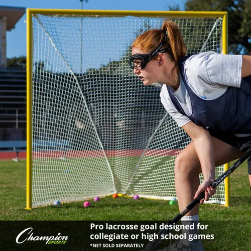 Miniatura 5 de Champion Sports Objetivo universitario de lacrosse: 6 x 6 pies de meta profesional para hombres y mujeres - Múltiples estilos
