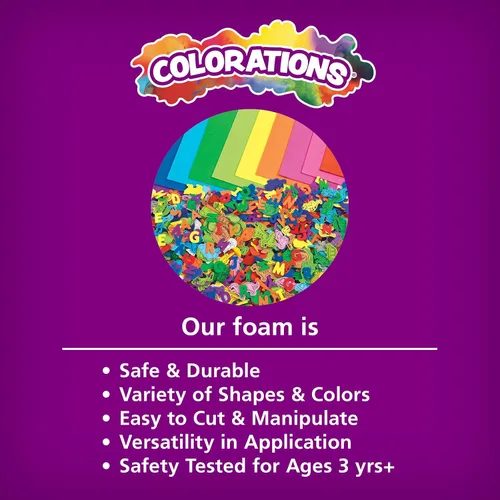 Miniatura 4 de Colorations Seasons Foam Shapes - Juego de 4 cubos de espuma multicolor para niños, material de arte y manualidades