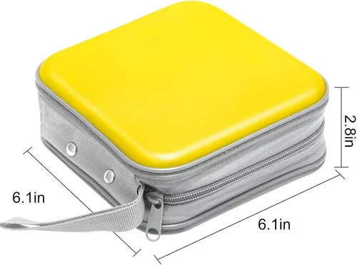 Miniatura 6 de Siveit Funda para CD, capacidad para 40 unidades, para CD/DVD, cartera, de plástico duro, DVD, carpetas de almacenamiento para automóvil, hogar