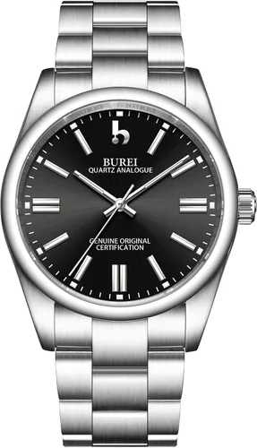 BUREI Couple Watch for Men and Women Dress Minimalist Stainless Steel Watches Waterproof Fashion Watches