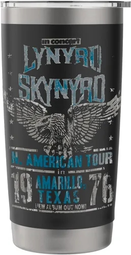 Miniatura 3 de Lynyrd Skynyrd In Concert Amarillo Texas Vintage Rock 1970 - Vaso aislado de acero inoxidable