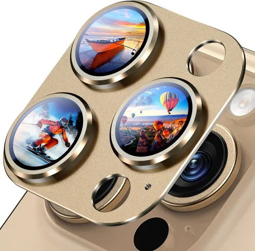 Miniatura 19 de Uyiton Compatible con iPhone 17 Pro Protector de Lente de Cámara - [No Fácil de Romper][Fuerte Adsorción][Compatible con Fundas] Cubierta de Titanio