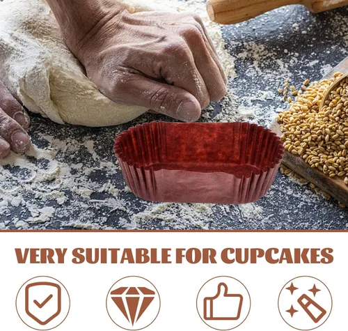 Miniatura 7 de DOITOOL 1000 vasos de papel ovalados para tartas, forma de barco, a prueba de grasa, forros para cupcakes, resistentes a altas temperaturas