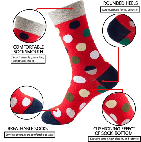 Miniatura 2 de Calcetines de vestir coloridos para hombre, calcetines divertidos y divertidos con estampados de estilo casual loco para hombre