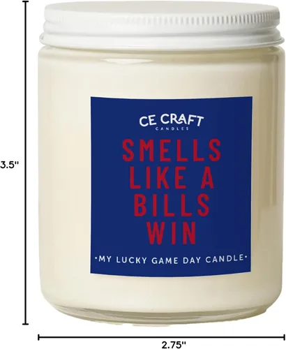 Miniatura 7 de Huele como una vela Bill Win – Vela perfumada inspirada en el fútbol Bills – Fragancia de roble vainilla – Cera de soja vertida a mano – Regalo