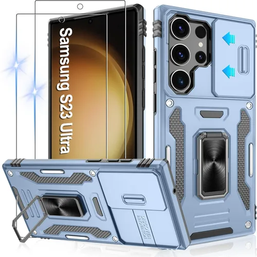 Miniatura 12 de Gritup para Samsung Galaxy S22 Funda con protectores de pantalla HD de 2 paquetes y cubierta deslizante para la cámara, protección contra caídas