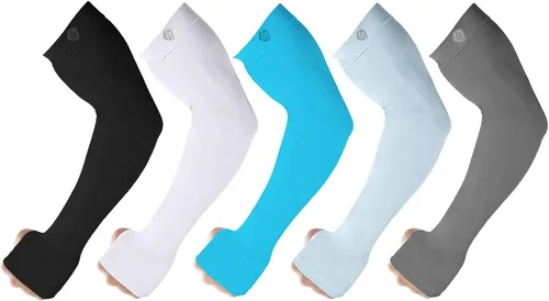 Miniatura 46 de Mangas para brazo, para hombres o mujeres. Para calentar o refrescar. Guantes de Compresión con factor de protección de los rayos ultravioleta UPF