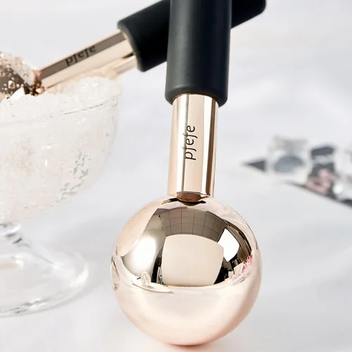 Miniatura 7 de pfefe Globos de hielo para cara y ojos, varillas de acero inoxidable irrompibles para rutinas de belleza, tratamientos faciales con rodillos fríos