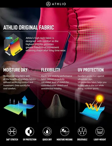 Miniatura 5 de ATHLIO - Paquete de 1 o 3camisetas de compresión de manga larga con FPU 50+ para hombre, camiseta de protección para deportes acuáticos