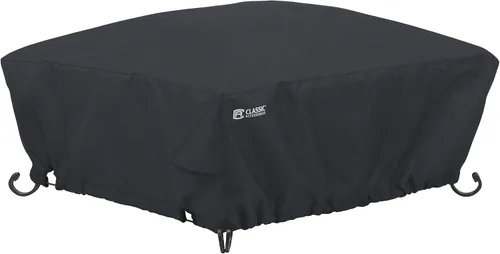 Classic Accessories Cubierta cuadrada resistente al agua para hoguera de 36 pulgadas, cobertura completa, cubiertas para muebles de patio