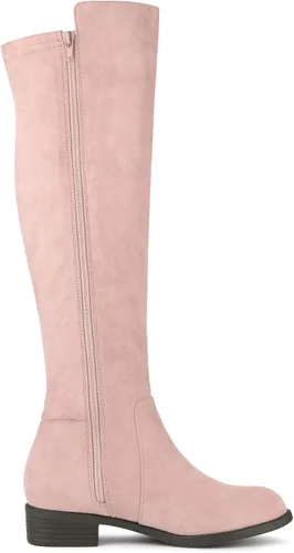 Miniatura 7 de Allegra K Botas altas hasta la rodilla con cremallera lateral para mujer