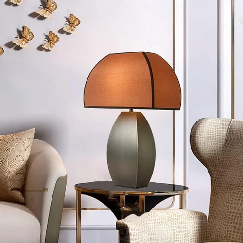 Miniatura 5 de Bedside Table Lamp Simple Metal Bedside Lamp Modern Bedroom Bedside Lamp Stylish Home Living Room Study Room Decorative Table Lamp Bedside Lamps