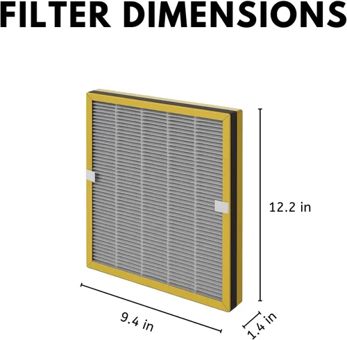 Miniatura 2 de Nispira Paquete de 1 filtro de repuesto True HEPA TT-AP002 compatible con purificador de aire TaoTronics TT-AP002 con carbón activado que elimina
