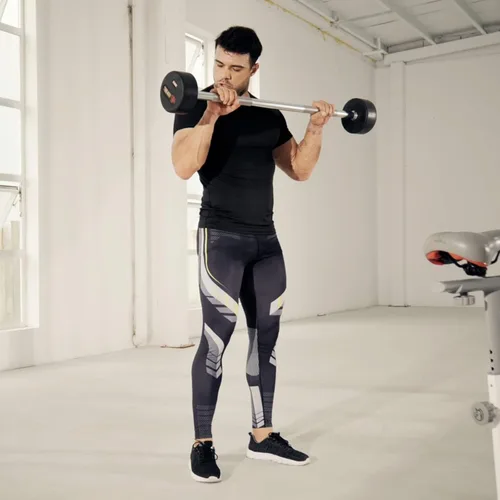 Miniatura 8 de OEBLD Pantalones de compresión para hombre con bloqueo UV, mallas para correr, paquete de 1 o 2 leggings para gimnasio y yoga para entrenamiento