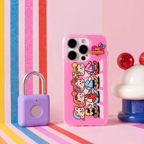 Miniatura 2 de Candado de huella digital eLinkSmart para casillero de gimnasio para niñas y mujeres con aplicación para teléfono iOS Watch, cerraduras de Púrpura
