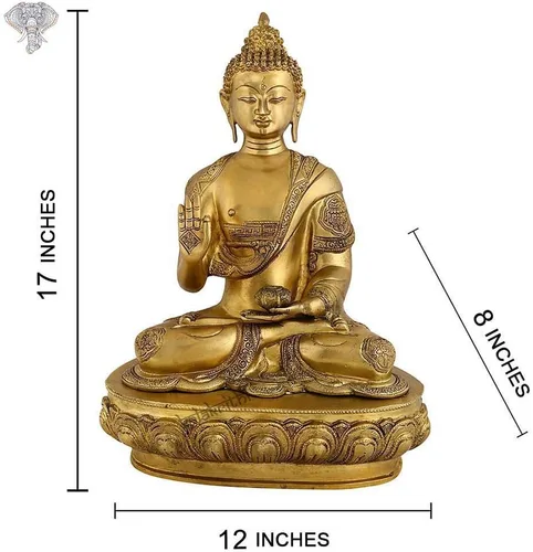 Miniatura 2 de kalakrithi Estatua de Buda – 17" Estatua de Buda – 17 inches