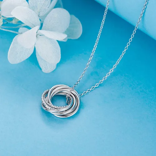 Miniatura 3 de Annamate Regalos de cumpleaños para mujer, collar de plata de ley 30, 40, 50, 60, 70, 80, 90, collar de cumpleaños para ella de 3, 4, 5, 6, 7, 8, 9