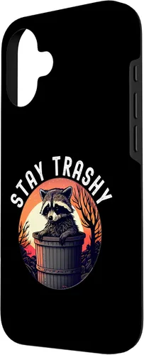 Miniatura 2 de iPhone 16 Stay Trashy Funny Raccoon Case