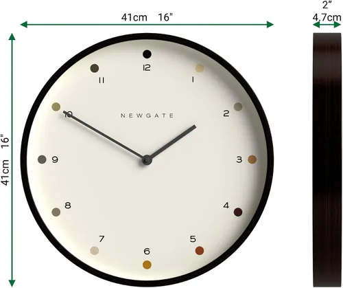 Miniatura 3 de NEWGATE® Mr Clarke - Reloj de pared Reloj de madera contrachapada grande inspirado en los escandinavos 15.7 in Caja de madera pálida