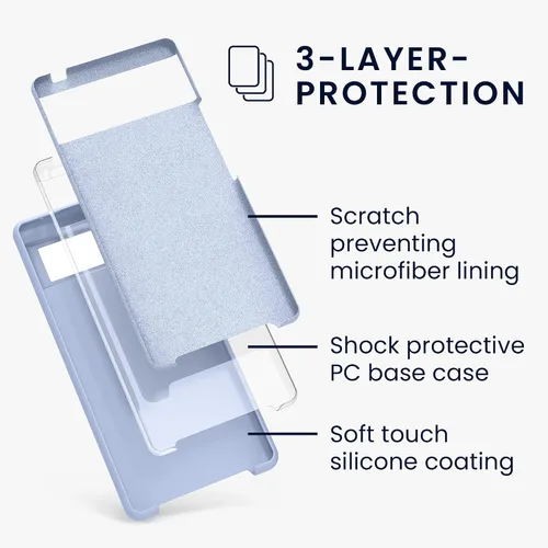 Miniatura 450 de kwmobile Funda Compatible con Google Pixel 6 Pro - Funda de teléfono de silicona TPU con acabado suave - Azul Arrecife