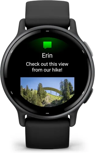 Miniatura 3 de Garmin vivoactive 5 - Reloj inteligente con GPS de salud y fitness para hombres y mujeres con bisel de aluminio pizarra, caja negra y banda